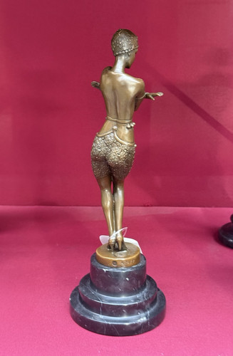 Bronze woman statue - statue, dancer