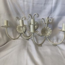 Laura Ashley 2 Arm Off White Wall Lights With Shades X 3