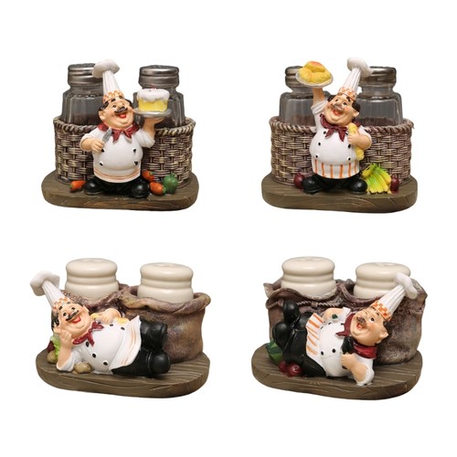 Chefs statue salt peppers - salt,