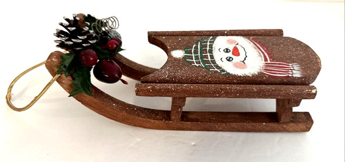 Vintage wooden sleigh - wooden,