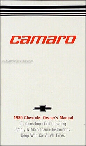 1980 camaro owners manual - camaro,