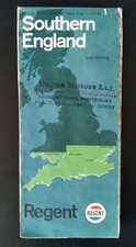 Regent Oil Company British Isles 5 Section Road Map, Sheet 1: Southern England.