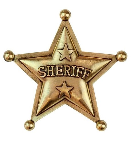 Sheriff star badge metal - sheriff,