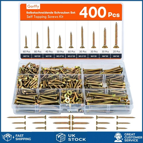 400pcs wood screws assorted - wood,