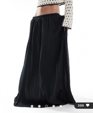 ASOS DESIGN Cotton godet maxi