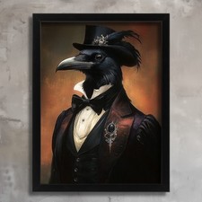 Vintage Raven In A Suit