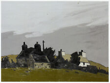 Anglesey Cottages Penmynydd Kyffin Williams Wales print in 11 x 14 mount SUPERB