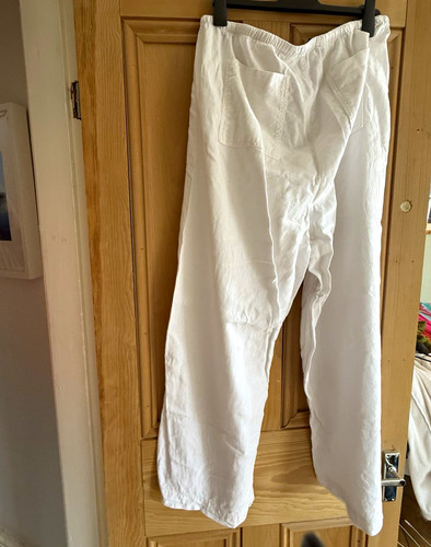 White linen wide - linen, wide-leg
