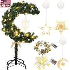Eid Crescent Moon Tree W/ LED