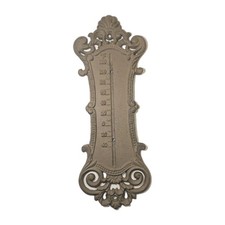 Heavy Metal Outdoor Thermometer Housing Vintage Reclamation Large Estate Piece