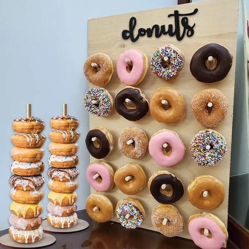 Wedding wooden donut stand - wooden,