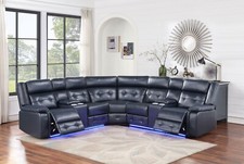 NAVY BLUE FAUX LEATHER
