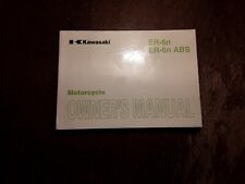 KAWASAKI ER 6N  OWNERS MANUAL / HANDBOOK / BOOKLET