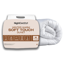 NightComfort 15 Tog Soft Touch Duvet Anti Allergy - Winter Warm Microfibre Quilt