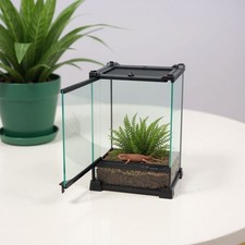 Tempered Glass Vivarium Frogs Geckos Lizards Turtles Reptile Terrarium W/ Door