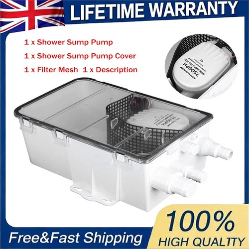 New shower sump - shower, pump