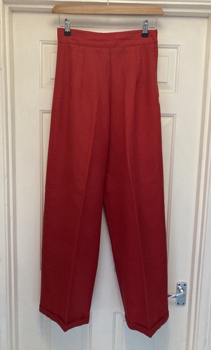Vintage red 1940s high waist - red,