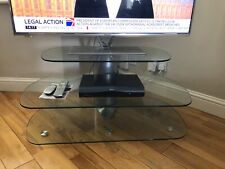 3 piece OVAL glass TV stand