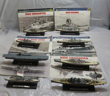 8 x Vintage Atlas Editions Naval Warship Models