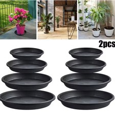 PLANT POT SAUCERS ROUND BLACK
