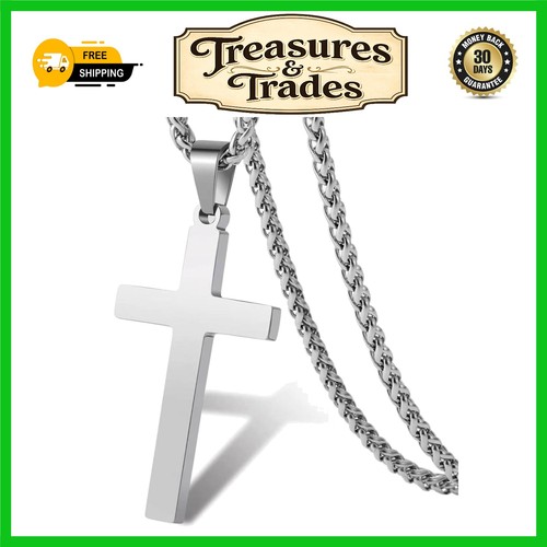 Cross necklace men stainless - cross, men,