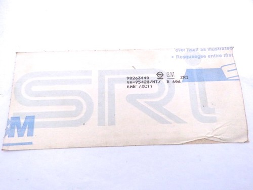 Genuine new vauxhall sri - new, rear