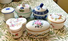 Joblot Trinket Pots  x 6 Limoges Royal Worcester & Copenhagen