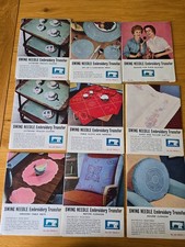 Vintage Clark Swing Needle Embroidery Transfers  x 8 Excellent Condition 