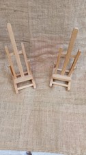 2  X  SMALL  TABLE TOP WOODEN ADJUSTABLE MINI EASELS.