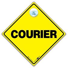 Courier Sign, Vehicle Makes Frequent Stops Suction Sign, Delivery Driver Sign