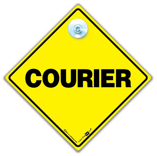 Courier sign vehicle makes - courier, sign,