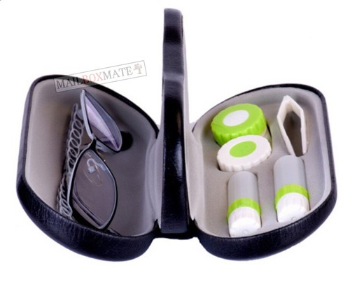 Contact lens case with - lens,