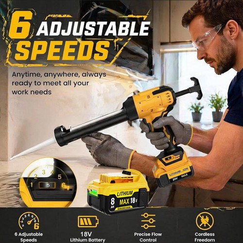 Cordless caulking gun glass - gun,