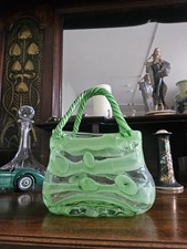 Murano Glass Purse Hand Bag Vase