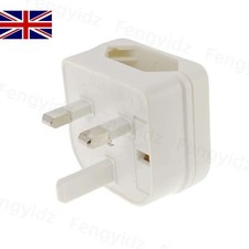 EU European Euro Europe 2-Pin To 3-Pin UK Travel Plug Socket Converter Adapter 