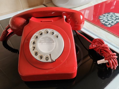 Classic red telephone - telephone, gpo