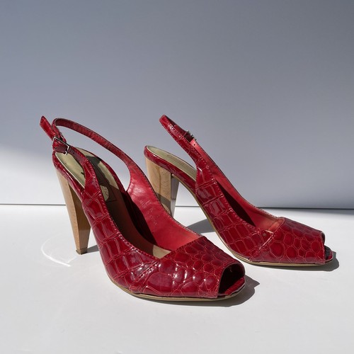 Red peep toe - peep, shoes
