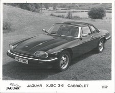 JAGUAR XJSC 3.6 CABRIOLET PUBLICITY B/W PHOTOGRAPH