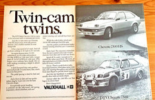 VAUXHALL CHEVETTE 2300 HS - FRAMEABLE COLLECTIBLE ORIGINAL CLASSIC CAR ADVERT