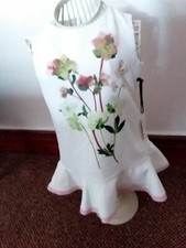 BNWT - VICTORIA BECKHAM TODDLER IVORY LINED/FLORAL RUFFLE HEM DRESS - SIZE 2T