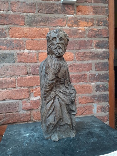 Old oak saint - oak, carving