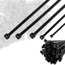 Black cable ties zip - black,