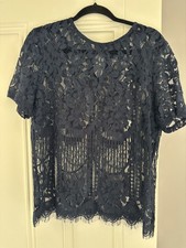 NEXT NAVY LACE TOP