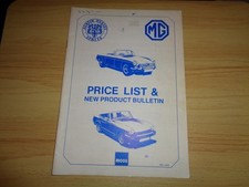 MGB MGB GT  V8 Sprite Midget Parts List Catalogue - Rare