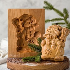 Baking Mold Gingerbread Cookie Mold Carved Cookie Mold Wooden Cookie Mold