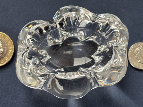 Daum crystal vintage salt dish - daum,