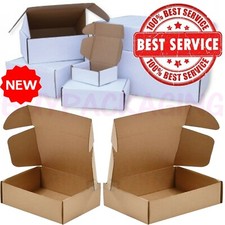 WHITE OR BROWN SHIPPING CARDBOARD BOXES POSTAL MAILING GIFT PACKET SMALL PARCEL