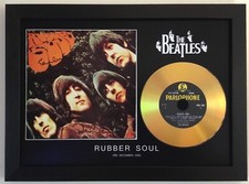 THE BEATLES 'RUBBER SOUL' SIGNED GOLD CD DISC COLLECTABLE MEMORABILIA GIFT