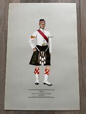 vintage large colour print " 1914 sergeant - argyll and sutherland highlanders "