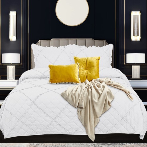 Piece quilted bedspread bed - piece,